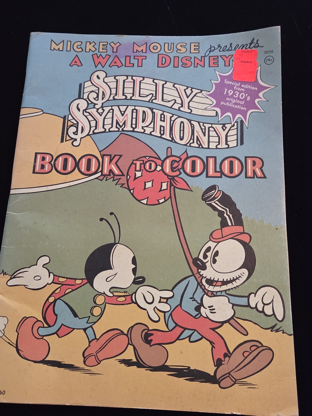 Vintage Disney Mickey Mouse Silly Symphony Book to Color